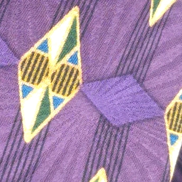 Barrington 100% Silk Purple Jacquard Geometric Foulard Necktie Men's Tie - Picture 10 of 12